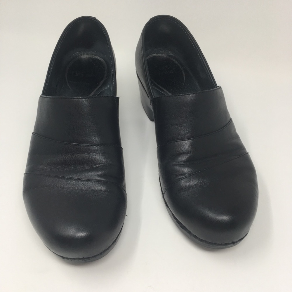 Dansko Black Leather Clogs Nurse Shoes Sz 40